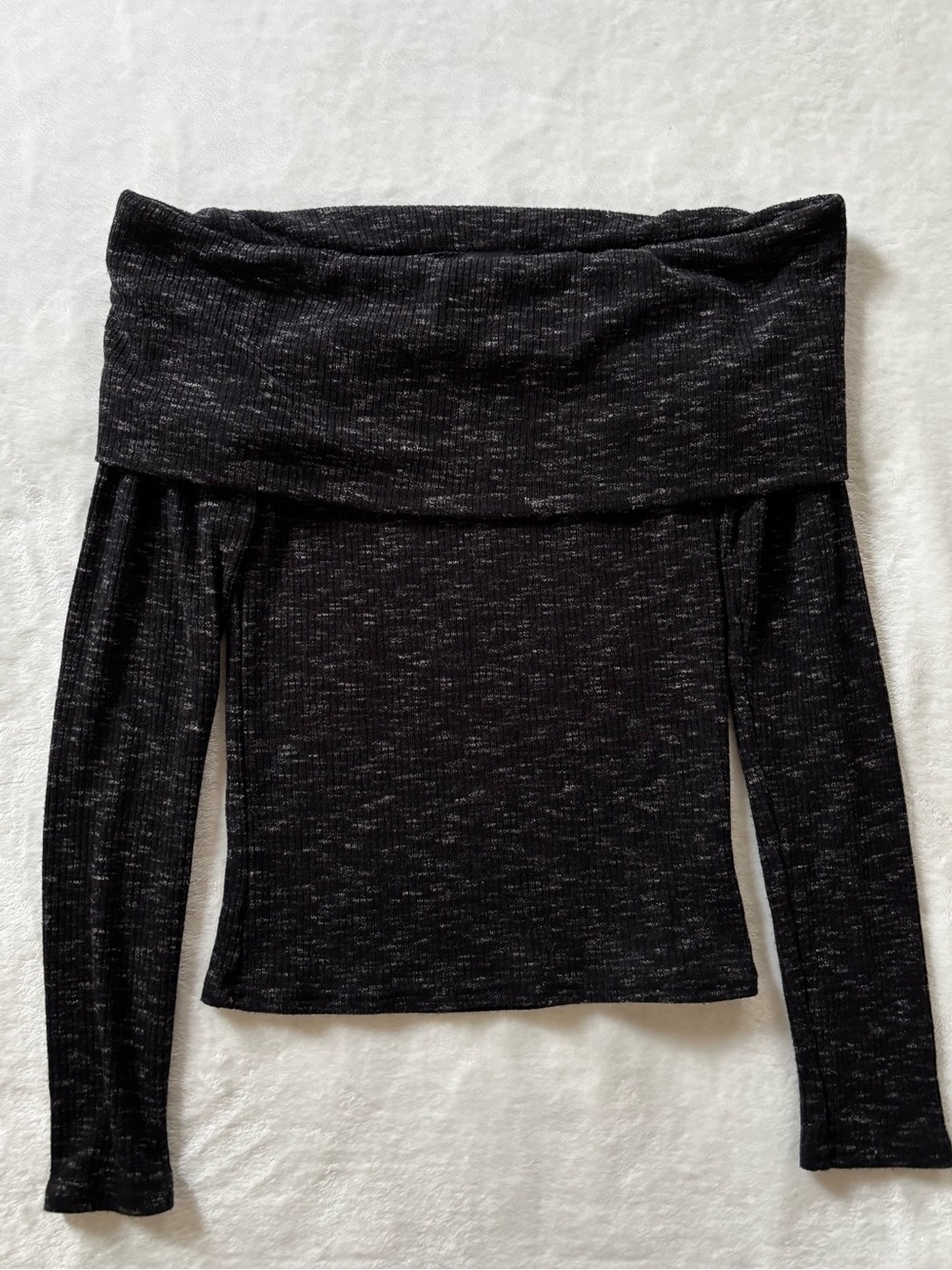 Revamped off the shoulder knit top
